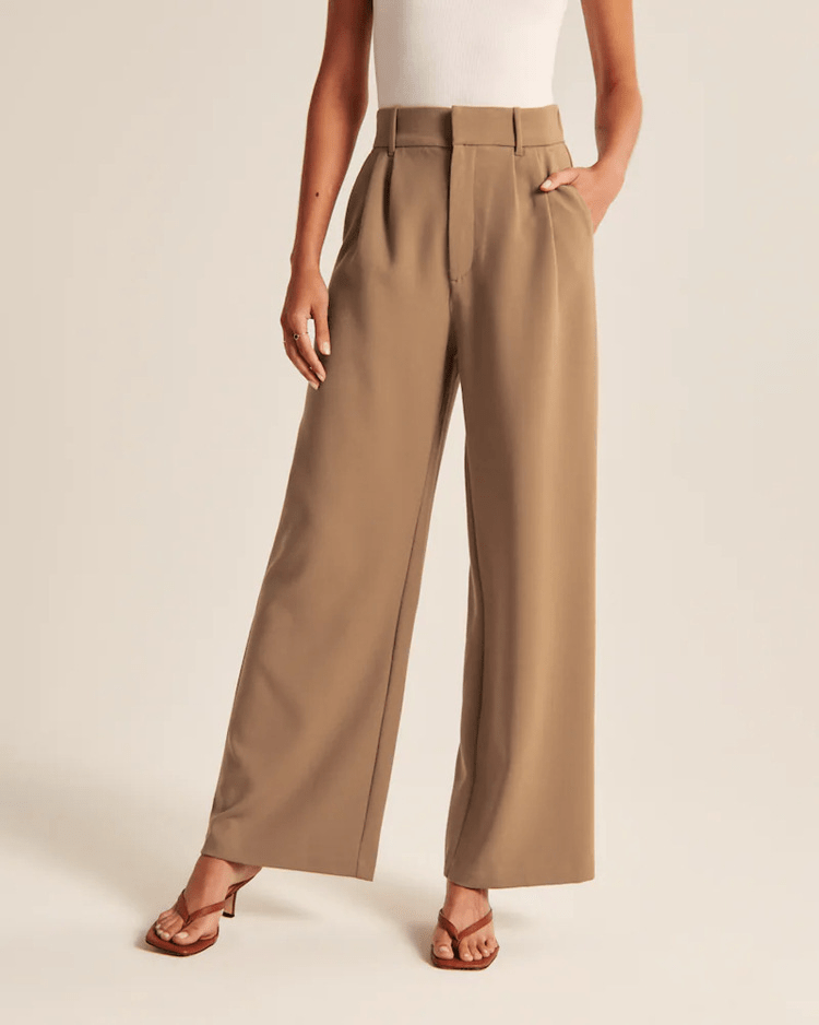 Wijde broek - Damesbroek met hoge taille en wijde pijpen voor kleine vrouwen-Hallo Susanne