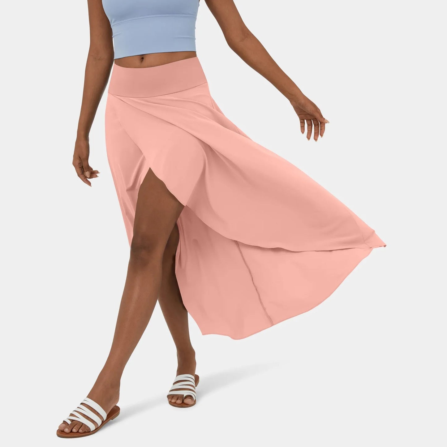 Wikkelrok - Asymmetrisch - Soepelvallend - Midirok - Zomerrok-Hallo Susanne