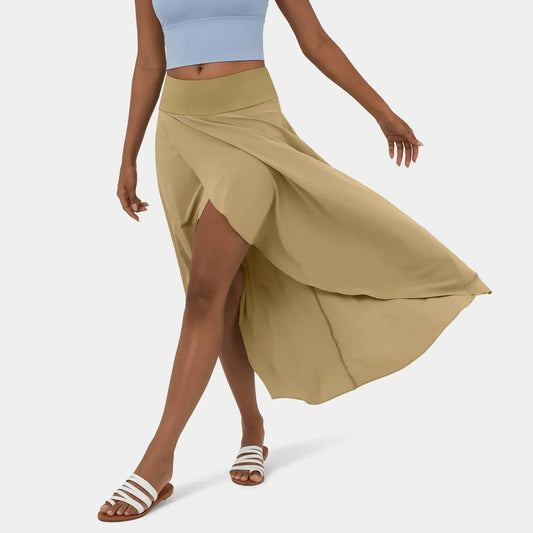 Wikkelrok - Asymmetrisch - Soepelvallend - Midirok - Zomerrok-Hallo Susanne