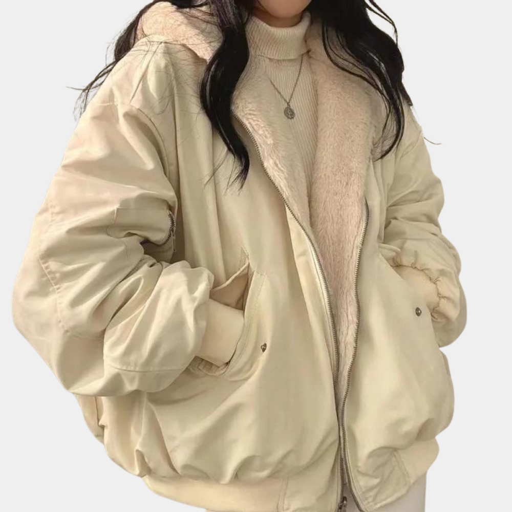 Winter Bomberjas | Warm | Fleece Gevoerd | Oversized Jas | Vrouwen Winterjas-Hallo Susanne