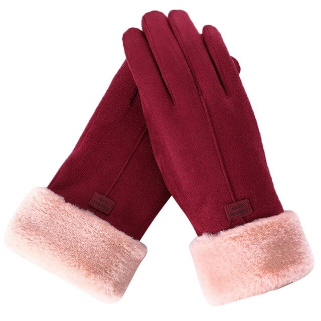 Winterhandschoenen - Warm - Bont gevoerd - TouchScreen handschoenen - Vrouwenhandschoenen-Hallo Susanne