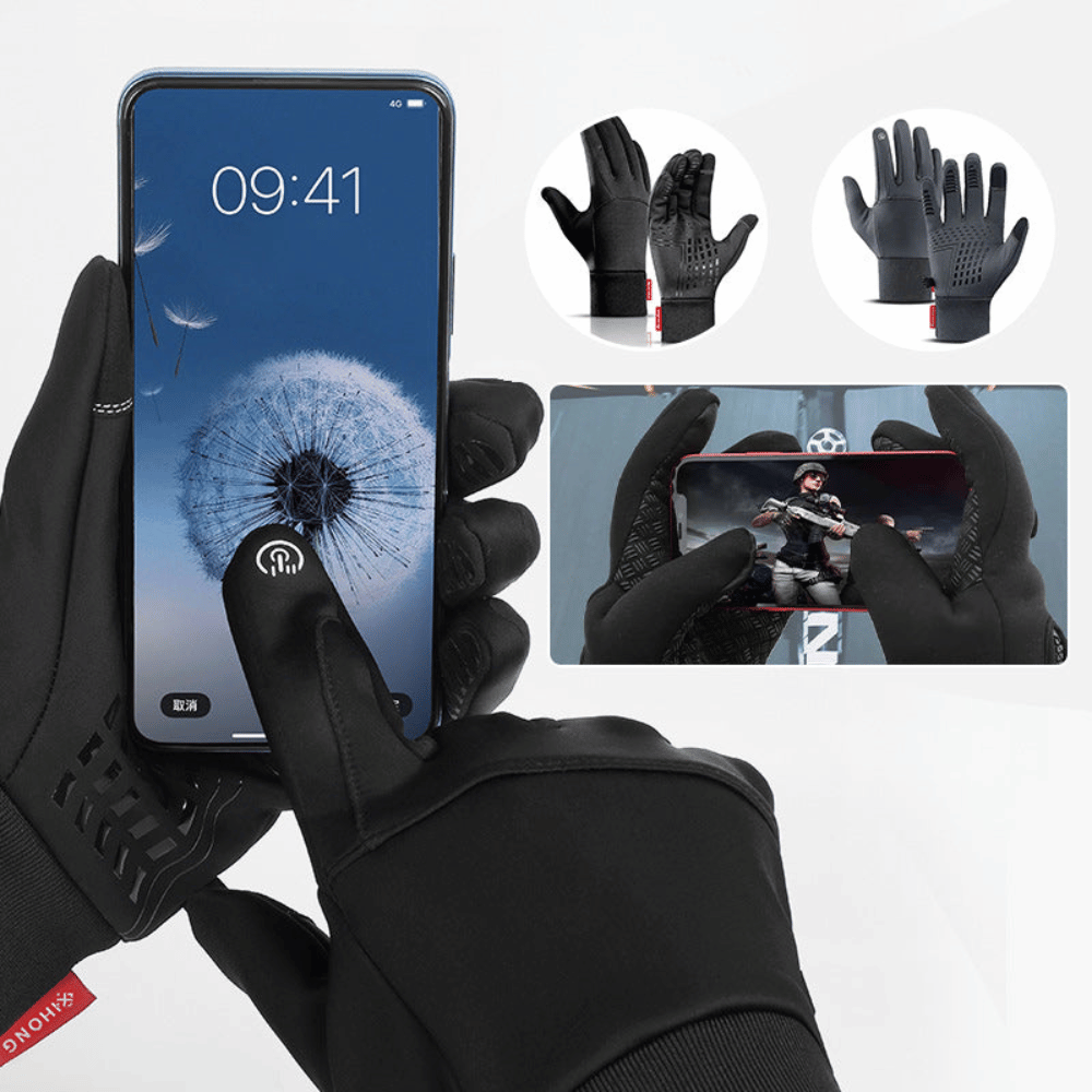 Winterhandschoenen - Zwarte waterdichte touchscreenhandschoenen-Hallo Susanne