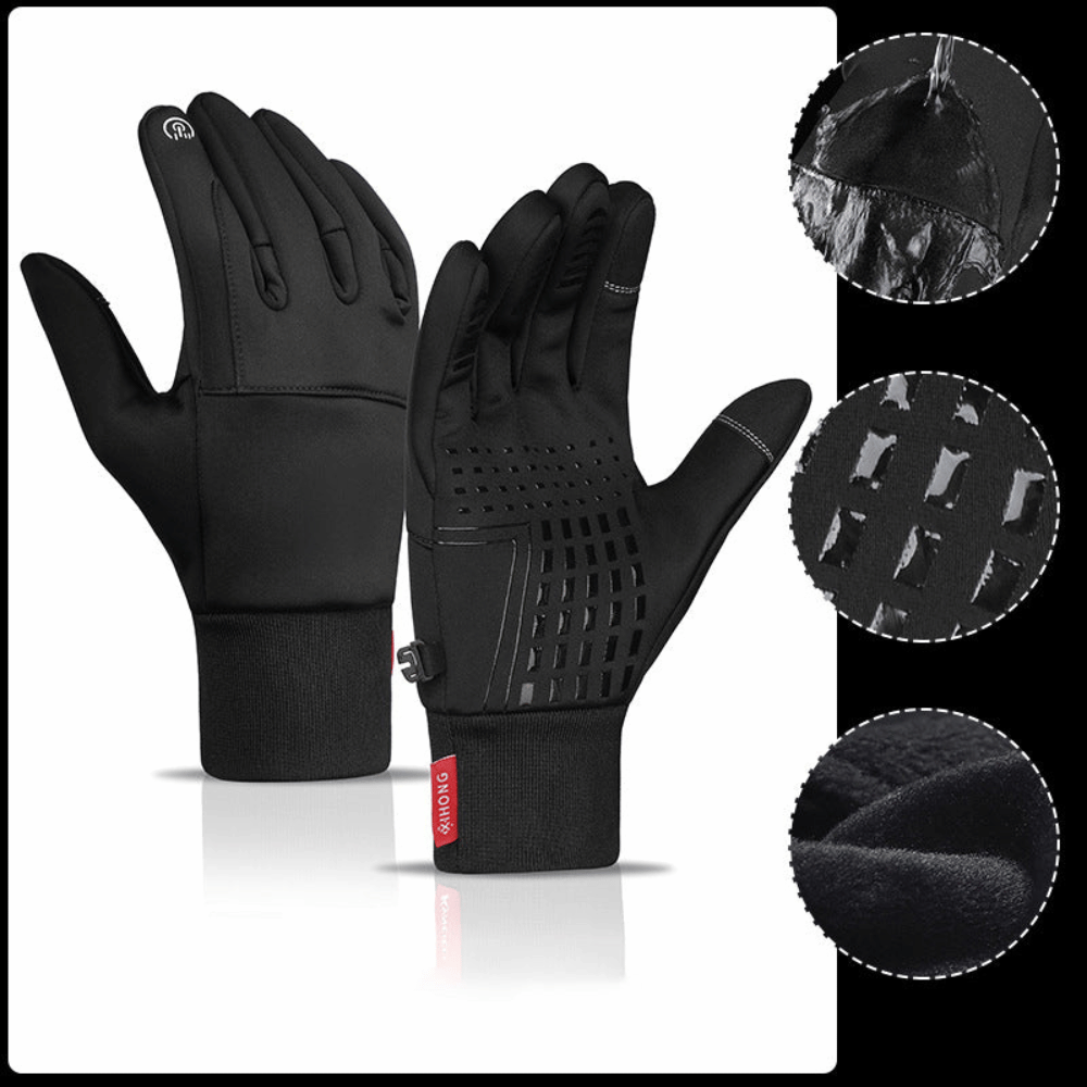 Winterhandschoenen - Zwarte waterdichte touchscreenhandschoenen-Hallo Susanne