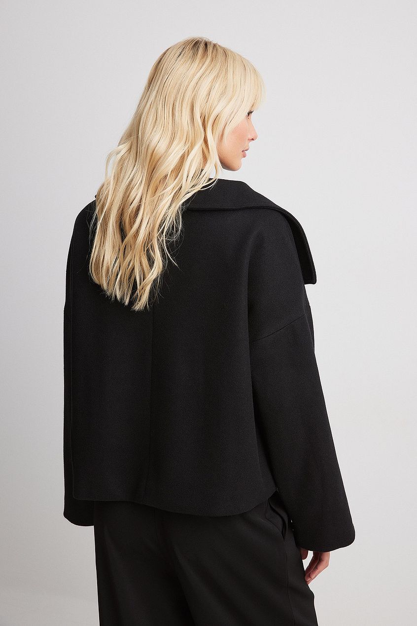 Wollen Jas - Korte double-breasted jas voor dames voor de herfst-Hallo Susanne