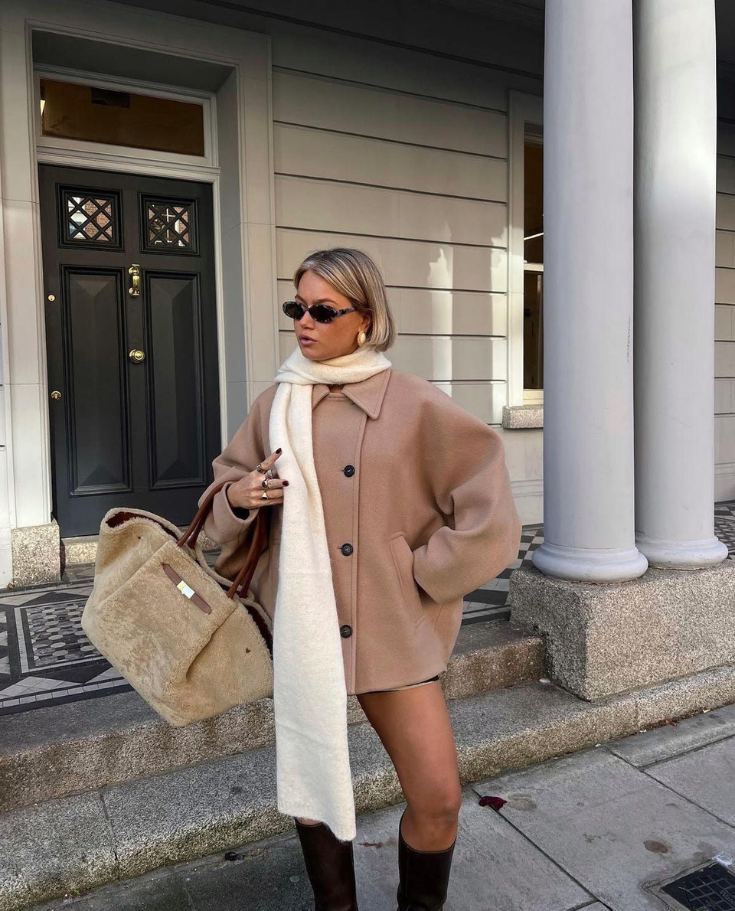 Wollen Trenchcoat | Kort | Single Breasted | Oversized Jack| Vrouwenjas-Hallo Susanne