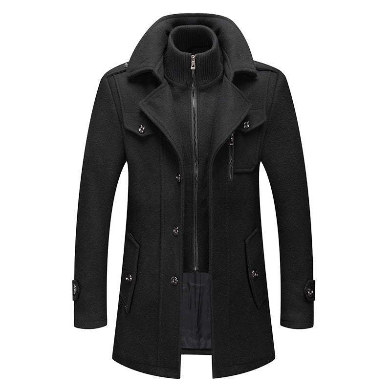 Wollen jas | Double Layer | Single Breasted | Winter Trench Coat | Heren Winterjas-Hallo Susanne