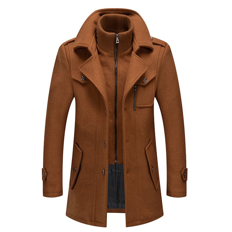 Wollen jas | Double Layer | Single Breasted | Winter Trench Coat | Heren Winterjas-Hallo Susanne