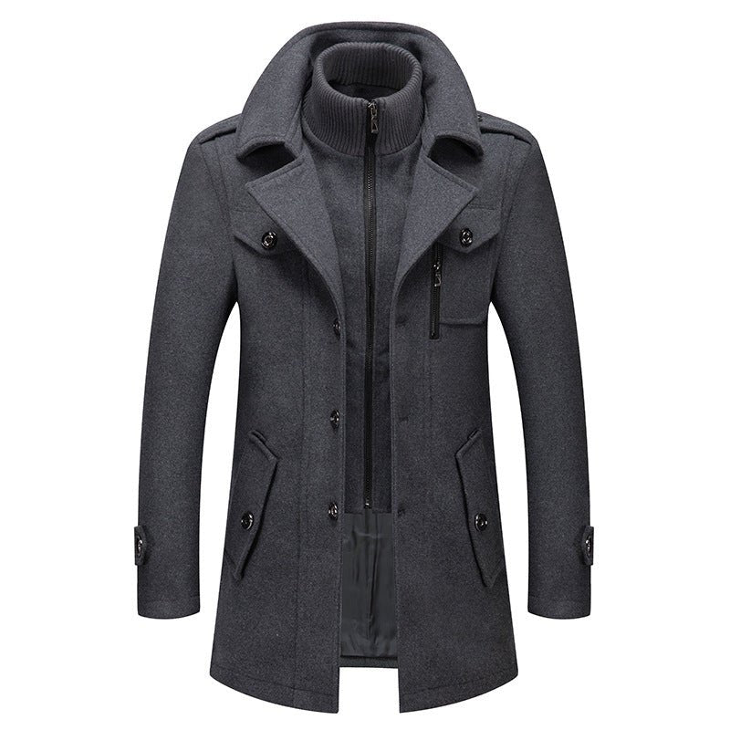 Wollen jas | Double Layer | Single Breasted | Winter Trench Coat | Heren Winterjas-Hallo Susanne