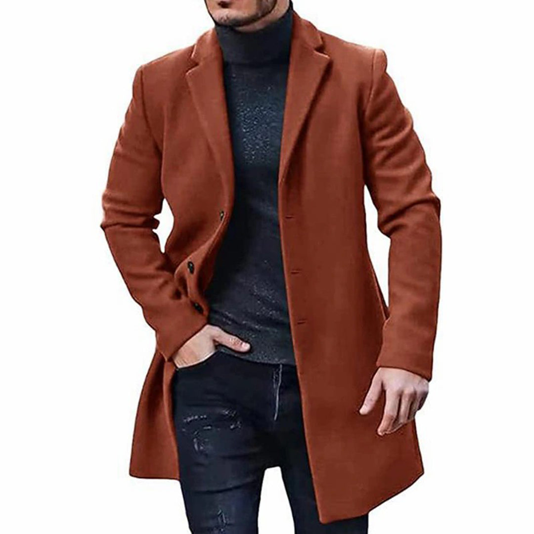 Wollen jas - enkelborstig - halflang - wollen trenchcoat - heren winterjas-Hallo Susanne