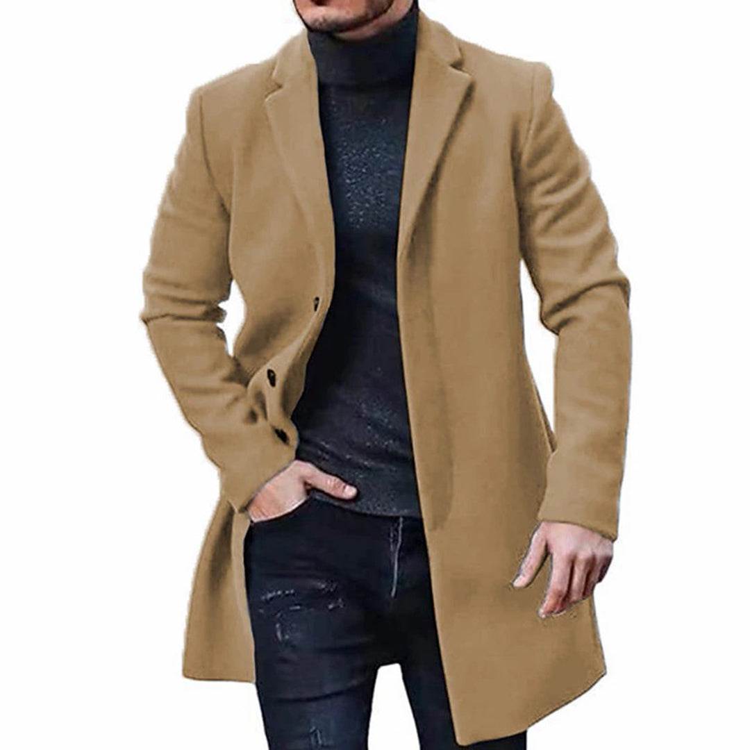 Wollen jas - enkelborstig - halflang - wollen trenchcoat - heren winterjas-Hallo Susanne