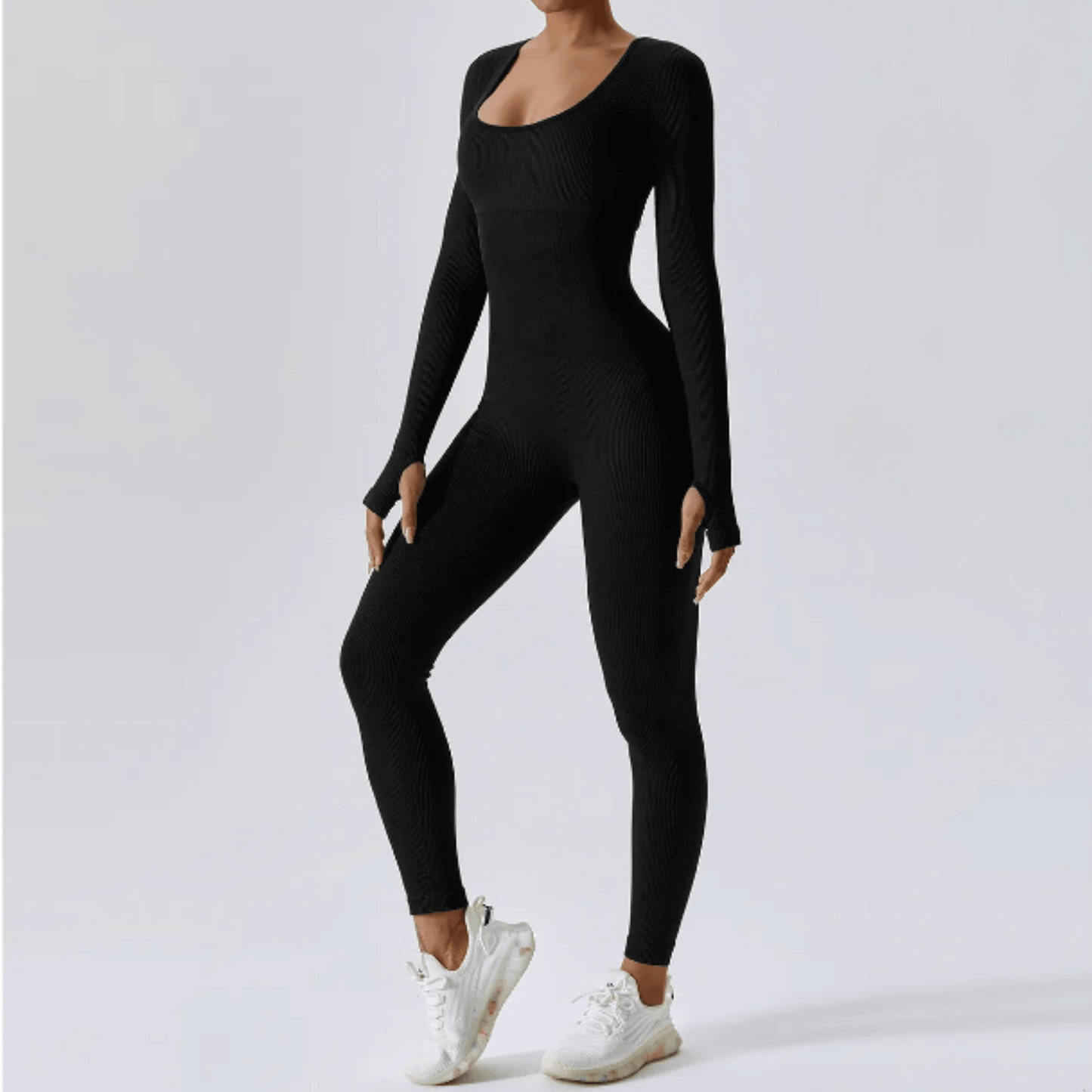 Workout Jumpsuit - Flatterende jumpsuit met lange mouwen voor dames om in te sporten-Hallo Susanne