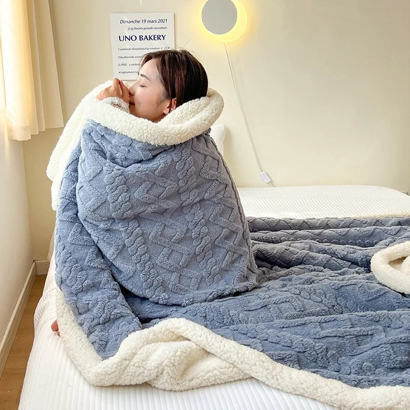 Zachte Sherpa-deken - Pluizig - Winter - Pluche deken - Fleece deken-Hallo Susanne