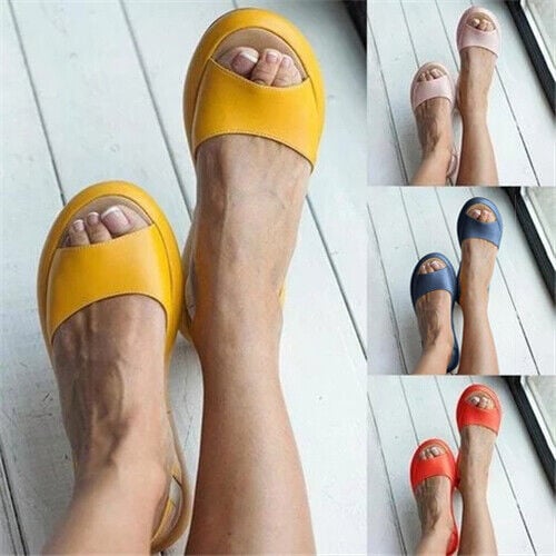 Zomersandalen - Slip-On Open Teen Platform Sandalen voor Dames-Hallo Susanne