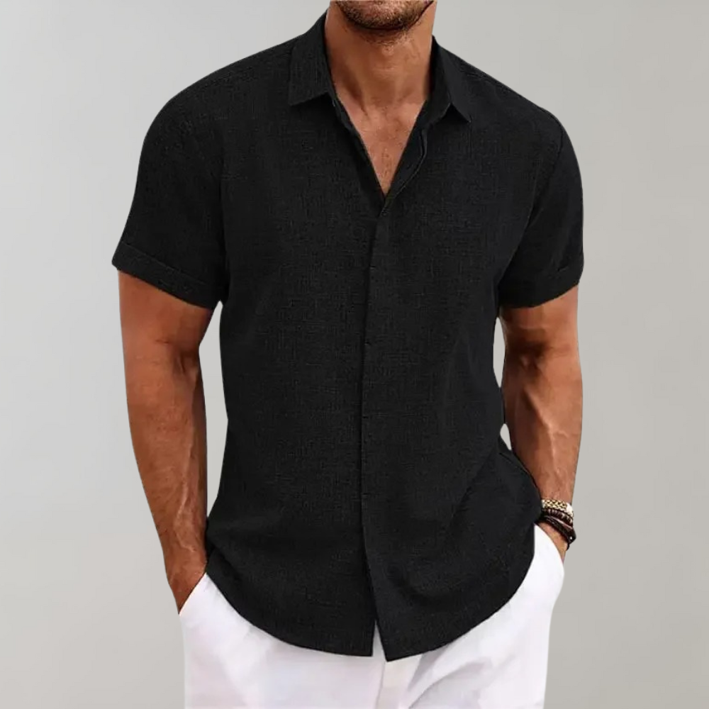 Zomershirt - Poloshirt - Button-Up - Shirt met korte mouwen - Herenkleding-Hallo Susanne