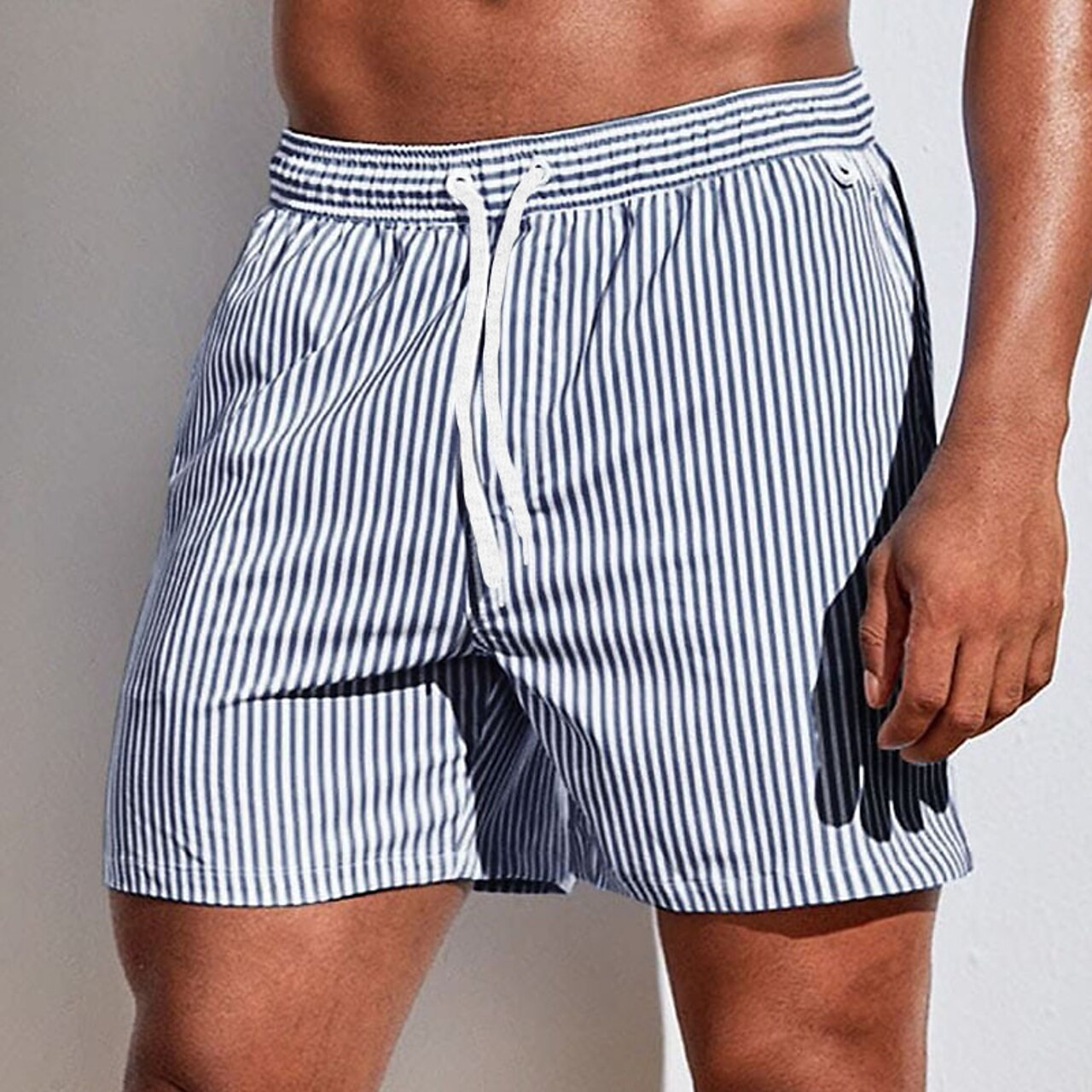 Zwemshort | Gestreept | Elastische Taille | Zwemshort | Mannen Strandshort-Hallo Susanne