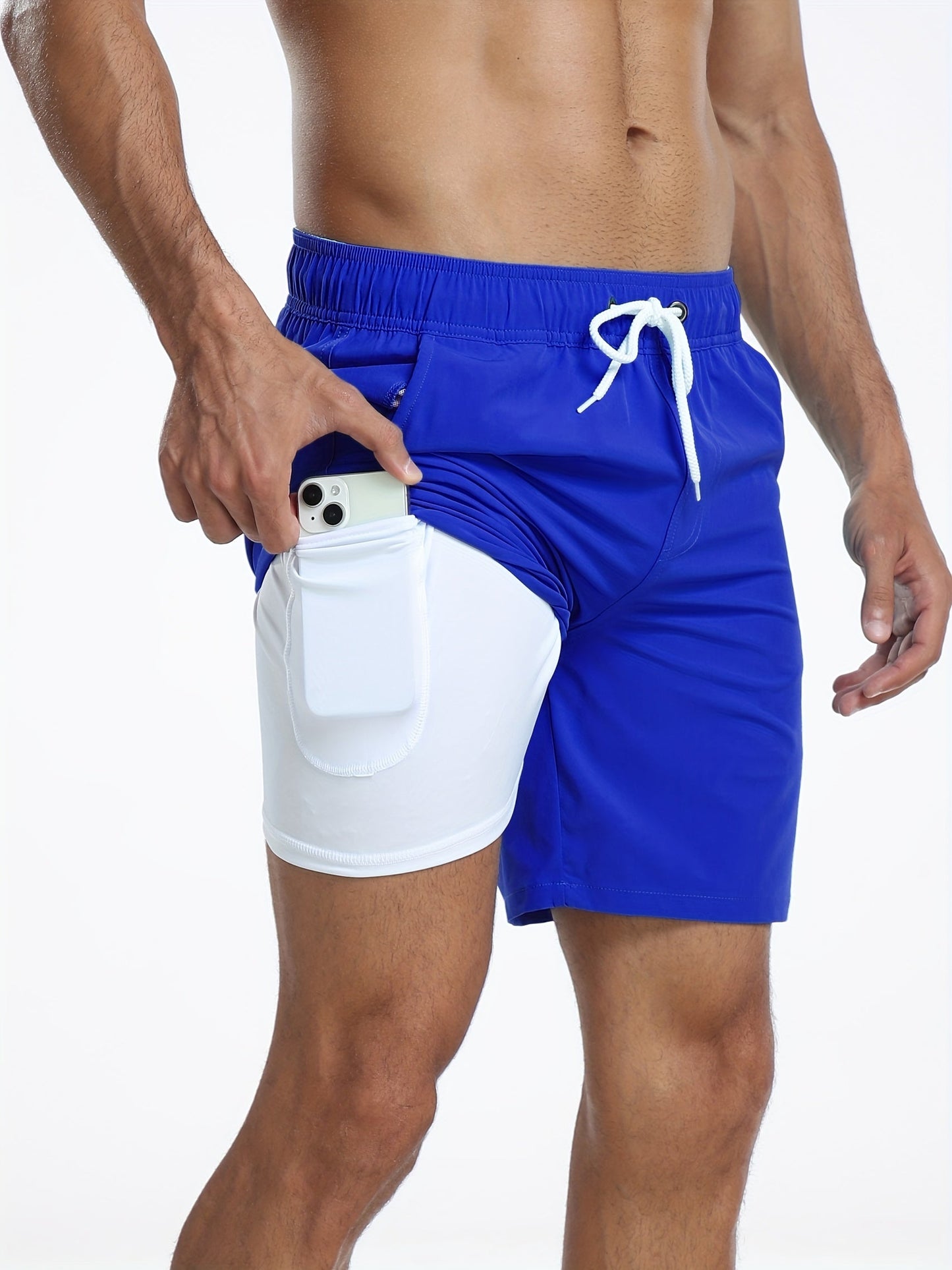 Zwemshort - Heren Trekkoord Quick Dry 2-in-1 Board Shorts-Hallo Susanne